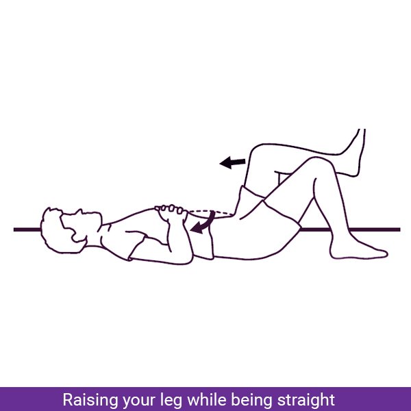 Raising your leg while being straight